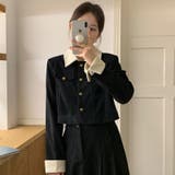 コーデュロイラペルショートコート+Aラインスカート2点スーツ | 17kg | 詳細画像5