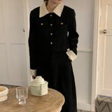 コーデュロイラペルショートコート+Aラインスカート2点スーツ | 17kg | 詳細画像6