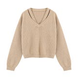 【SHOPLIST限定】ハイエンドのオフショルダーニットセータートップス | 17kg | 詳細画像10 