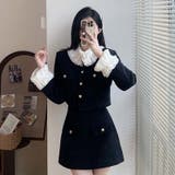 女性らしい魅力を引き立て!袖口プリーツダッフルコート+スカート2点セットアップ | 17kg | 詳細画像2