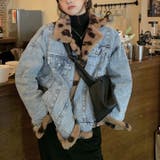 こなれた印象を演出。リバーシブル裏起毛ヒョウ柄×デニムコート | 17kg | 詳細画像1