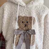 もこもこ冬の可愛さ。リボンクマ柄ボアトップス＆チェックスカート | 17kg | 詳細画像5 