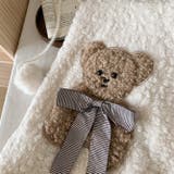 もこもこ冬の可愛さ。リボンクマ柄ボアトップス＆チェックスカート | 17kg | 詳細画像11 
