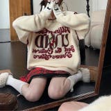 冬クリスマスの主役1枚！英字柄編みニットセータートップス | 17kg | 詳細画像5 