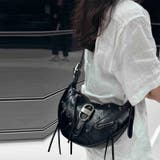 ユニセックス☆大容量 スタッズ ライダースバッグ ショルダー ワンショルダー | 17kg | 詳細画像1 