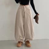 甘辛系ガールズ☆ハイウエスト ハート ポケット ワイドデニムパンツ | 17kg | 詳細画像18