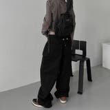 甘辛系ガールズ☆ハイウエスト ボタン ワイド ストレート デニムパンツ | 17kg | 詳細画像26