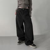 甘辛系ガールズ☆ハイウエスト ボタン ワイド ストレート デニムパンツ | 17kg | 詳細画像29