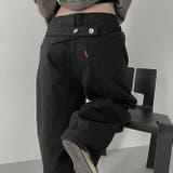 甘辛系ガールズ☆ハイウエスト ボタン ワイド ストレート デニムパンツ | 17kg | 詳細画像30