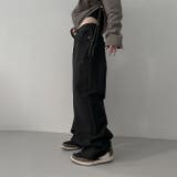 甘辛系ガールズ☆ハイウエスト ボタン ワイド ストレート デニムパンツ | 17kg | 詳細画像37