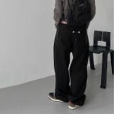 甘辛系ガールズ☆ハイウエスト ボタン ワイド ストレート デニムパンツ | 17kg | 詳細画像43