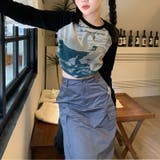 甘辛系ガールズ☆クルーネック 長袖Tシャツ クロップド丈 | 17kg | 詳細画像2