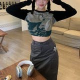 甘辛系ガールズ☆クルーネック 長袖Tシャツ クロップド丈 | 17kg | 詳細画像5