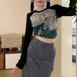 甘辛系ガールズ☆クルーネック 長袖Tシャツ クロップド丈 | 17kg | 詳細画像8