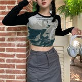 甘辛系ガールズ☆クルーネック 長袖Tシャツ クロップド丈 | 17kg | 詳細画像12