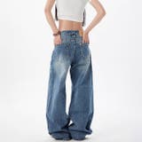 ユニセックス☆スタッズ デニムパンツ ヴィンテージ ウォッシュ | 17kg | 詳細画像6 