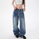 ユニセックス☆スタッズ デニムパンツ ヴィンテージ ウォッシュ | 17kg | 詳細画像3 