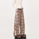 2025秋☆甘辛系ガールズ☆ルーズ チェック スウェット パンツ | 17kg | 詳細画像1 