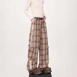 2025秋☆甘辛系ガールズ☆ルーズ チェック スウェット パンツ | 17kg | 詳細画像7 