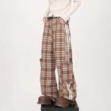 2025秋☆甘辛系ガールズ☆ルーズ チェック スウェット パンツ | 17kg | 詳細画像11 