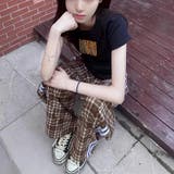2025秋☆甘辛系ガールズ☆ルーズ チェック スウェット パンツ | 17kg | 詳細画像4 