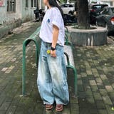 2025秋☆甘辛系ガールズ☆ウォッシュ カーブ デニムパンツ | 17kg | 詳細画像1