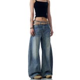 2025秋☆甘辛系ガールズ☆ウォッシュ カーブ デニムパンツ | 17kg | 詳細画像12