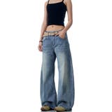 2025秋☆甘辛系ガールズ☆ウォッシュ カーブ デニムパンツ | 17kg | 詳細画像13