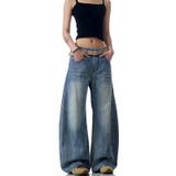 2025秋☆甘辛系ガールズ☆ウォッシュ カーブ デニムパンツ | 17kg | 詳細画像14