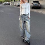 2025秋☆甘辛系ガールズ☆ウォッシュ カーブ デニムパンツ | 17kg | 詳細画像30