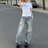 2025秋☆甘辛系ガールズ☆ウォッシュ カーブ デニムパンツ | 17kg | 詳細画像31