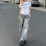 2025秋☆甘辛系ガールズ☆ウォッシュ カーブ デニムパンツ | 17kg | 詳細画像32