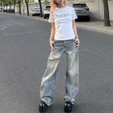 2025秋☆甘辛系ガールズ☆ウォッシュ カーブ デニムパンツ | 17kg | 詳細画像33