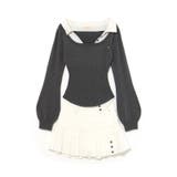 2025秋☆バイカラー襟付き トップス + プリーツスカート 2点セット | 17kg | 詳細画像3