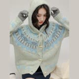 2025秋☆甘辛系ガールズ☆フード付きニットカーディガン | 17kg | 詳細画像1 