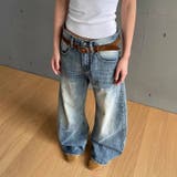 2025秋☆ユニセックス☆ドビー ウォッシュ カーブデニムパンツ | 17kg | 詳細画像2 