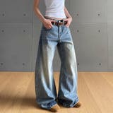 2025秋☆ユニセックス☆ドビー ウォッシュ カーブデニムパンツ | 17kg | 詳細画像3 