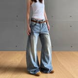 2025秋☆ユニセックス☆ドビー ウォッシュ カーブデニムパンツ | 17kg | 詳細画像10 