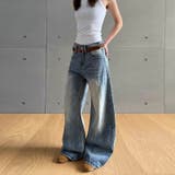 2025秋☆ユニセックス☆ドビー ウォッシュ カーブデニムパンツ | 17kg | 詳細画像12 