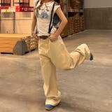 2025秋☆ユニセックス☆ストリートレトロスターロゴ刺繍デニムパンツ | 17kg | 詳細画像14 