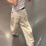 2025秋☆ユニセックス☆ストリートレトロスターロゴ刺繍デニムパンツ | 17kg | 詳細画像5 