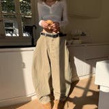 2025秋☆ユニセックス☆シンプル ワイドシルエットフロア丈 カーブデニム | 17kg | 詳細画像5