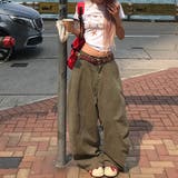 2025秋☆ユニセックス☆シンプル ワイドシルエットフロア丈 カーブデニム | 17kg | 詳細画像30