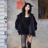 2025秋☆甘辛系ガールズ☆パッチワーク スタッズドーベルマンイヤーフーディー | 17kg | 詳細画像8