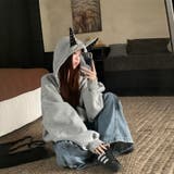 2025秋☆甘辛系ガールズ☆パッチワーク スタッズドーベルマンイヤーフーディー | 17kg | 詳細画像20