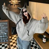 2025秋☆甘辛系ガールズ☆パッチワーク スタッズドーベルマンイヤーフーディー | 17kg | 詳細画像24