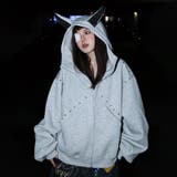 2025秋☆甘辛系ガールズ☆パッチワーク スタッズドーベルマンイヤーフーディー | 17kg | 詳細画像35