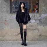 2025秋☆甘辛系ガールズ☆パッチワーク スタッズドーベルマンイヤーフーディー | 17kg | 詳細画像6