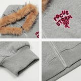 2025秋☆ユニセックス☆パーカー 刺繍入りボア襟 ジップアップアウター | 17kg | 詳細画像6 