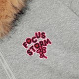 2025秋☆ユニセックス☆パーカー 刺繍入りボア襟 ジップアップアウター | 17kg | 詳細画像12 